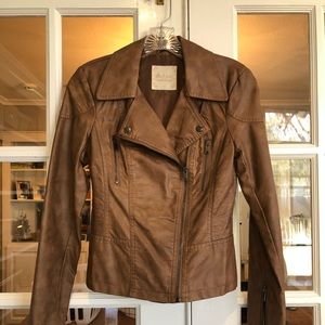 Brown zip front jacket